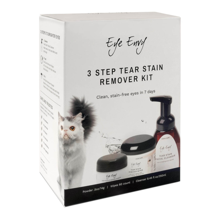 👉 Kit Anti Taches Lacrymales Chat – Eye Envy 3 Étapes