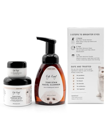 Eye Envy – Kit de détachage lacrymal en 3 étapes pour chats
