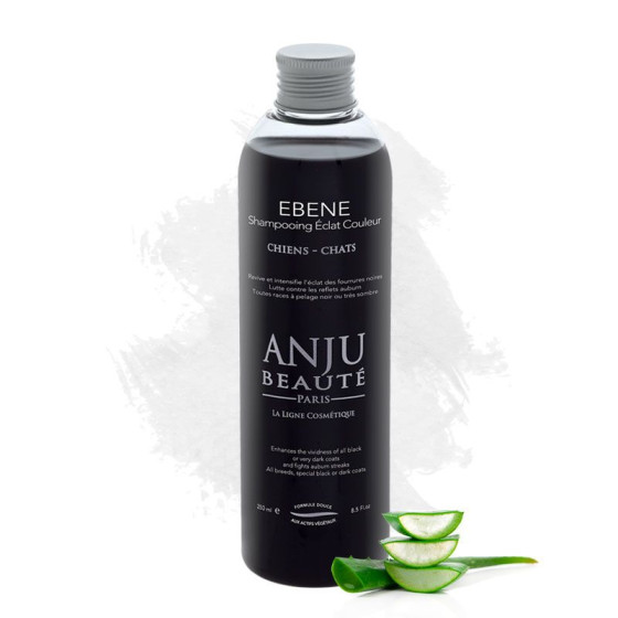 Shampooing Ébène raviveur noir chiens et chats – Anju Beauté