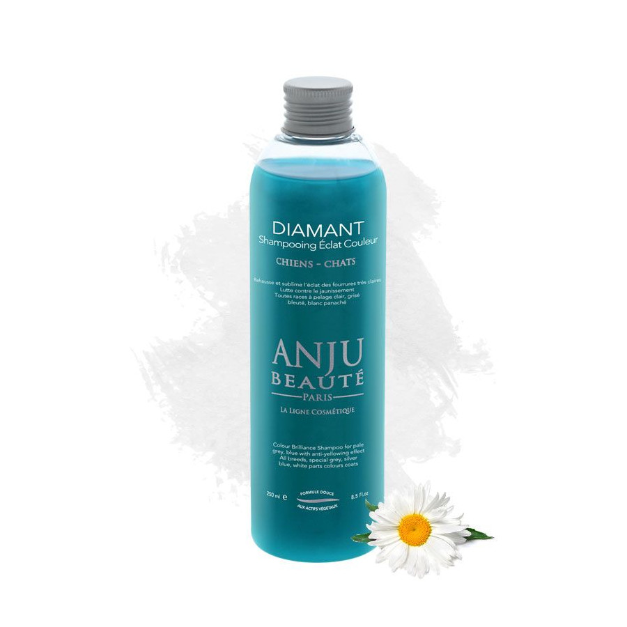 Shampooing Eclat Diamant Anju Beauté - chat et chien - Déjaunissant, silver
