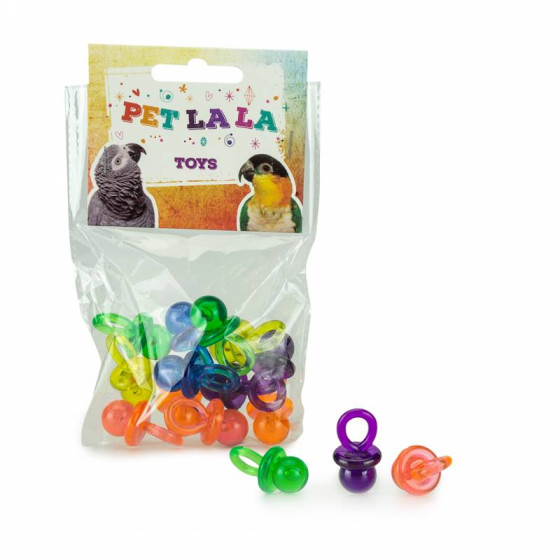 Petlala Large Binkies Lecca-lecca a forma di pappagallo 12 pezzi