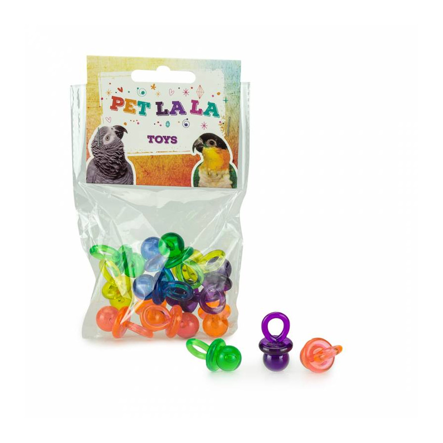 Petlala Large Binkies Lecca-lecca a forma di pappagallo 12 pezzi