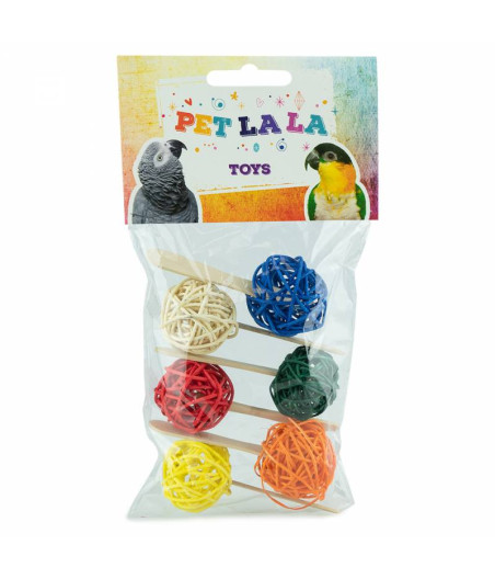 Petlala Popsicle Lollipop Giocattolo in legno a forma di pappagallo x6