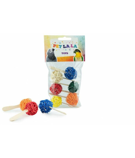 Petlala Popsicle Lollipop Giocattolo in legno a forma di pappagallo x6