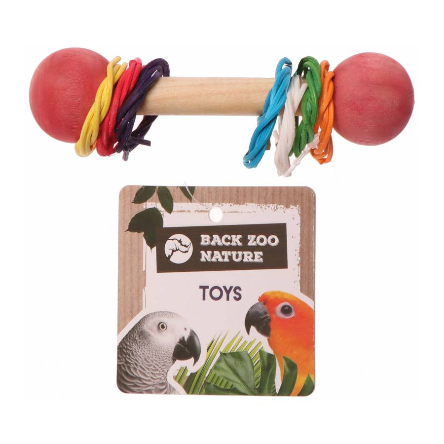 Giocattolo a zampa di pappagallo con anello intrecciato e retro Zoo 11 cm