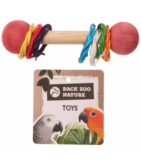 Giocattolo a zampa di pappagallo con anello intrecciato e retro Zoo 11 cm