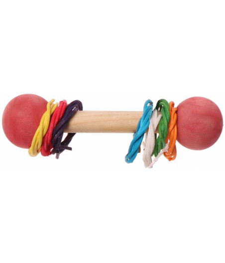 Juguete para loros Zoo Nature con anilla tejida en la pata (11 cm)