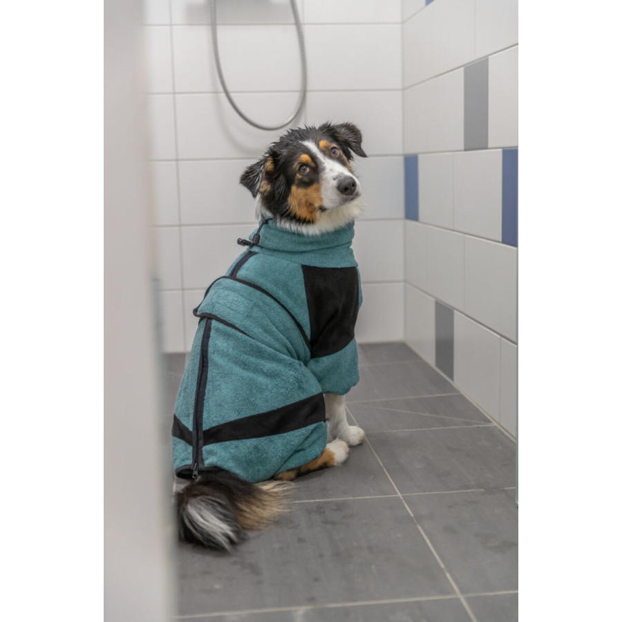 Trixie – Accappatoio e tutina in spugna per cani | 100% cotone assorbente