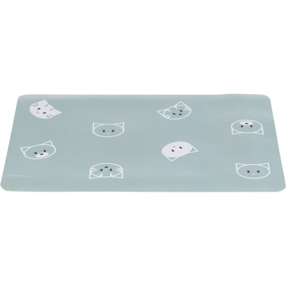Set de table chat Mimi Trixie sauge 44x28 antidérapant