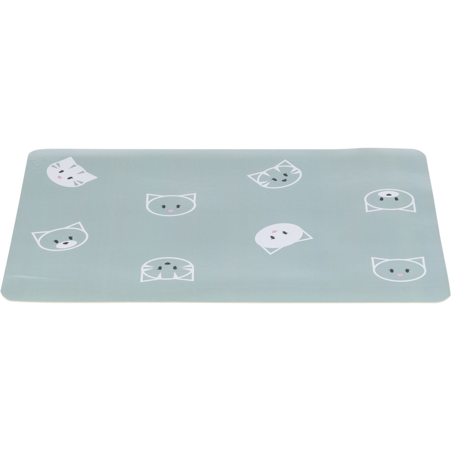 Set de table chat Mimi Trixie sauge 44x28 antidérapant