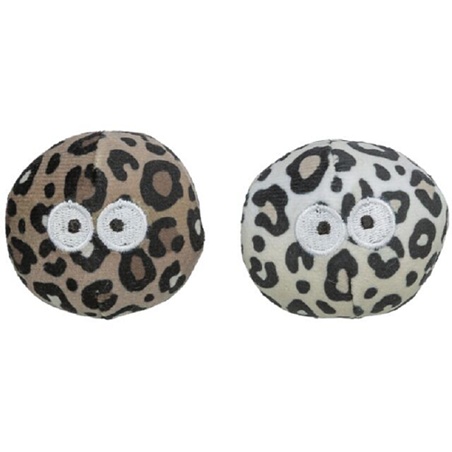Lot 2 Balles Catnip Chat Trixie Léopard 5,5 cm