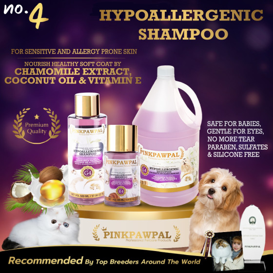 Champú hipoalergénico Pinkpawpal para perros y gatos