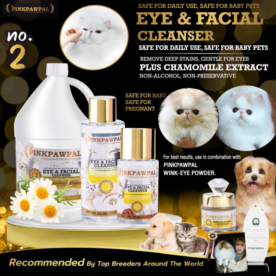 Limpiador de ojos y rostro Pinkpawpal para perros y gatos