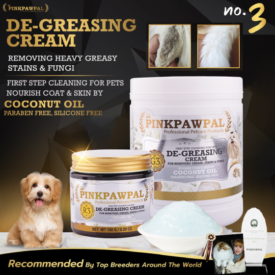 Crème dégraissante chien chat Pinkpawpal De-Greasing Cream