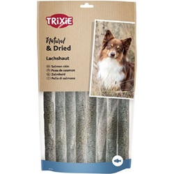 Peau de saumon séchée Trixie sachet 150g friandise monoprotéique naturelle pour chien souffrant d'allergies alimentaires