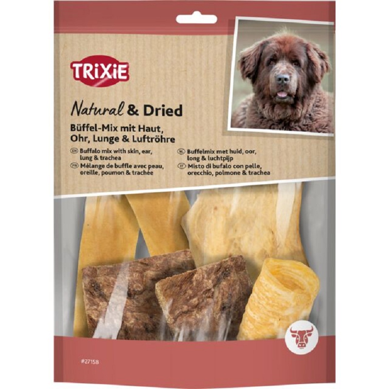 Mélange de buffle séché Trixie sachet de 130g friandise monoprotéique naturelle pour chien souffrant d'allergies alimentaires