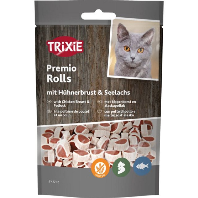 Trixie, Rollitos Premio con pechuga de pollo y bacalao