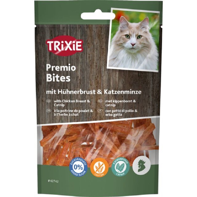 Trixie, Premio Bites con pechuga de pollo y hierba gatera