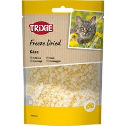 Sachet 25g de friandise lyophilisée Freeze Dried Trixie fromage monoprotéique pour chat souffrant d'allergies alimentaires