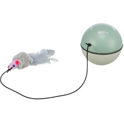 Jouet interactif autonome balle motorisée Turbinio Trixie avec souris  pour réveiller l'instinct de chasse du chat
