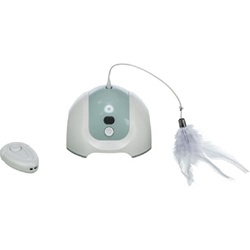 Jouet interactif motorisé Catch Me Trixie pour chat avec télécommande et canne à pêche tournoyante pour stimuler la chasse