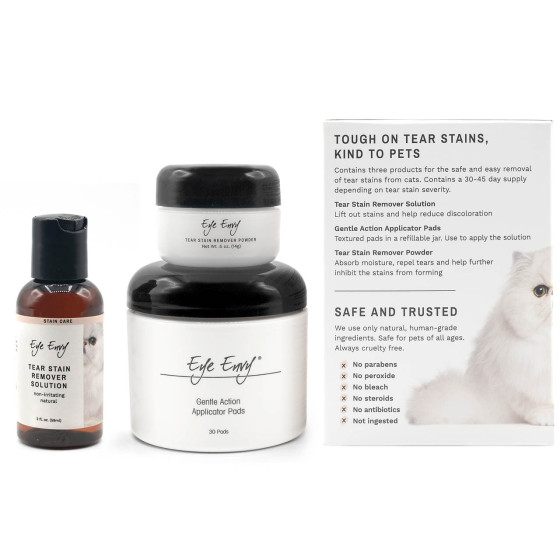 Eye Envy Kit für Katzen – Entfernt Tränenflecken auf natürliche Weise | Sichere und wirksame Lösung