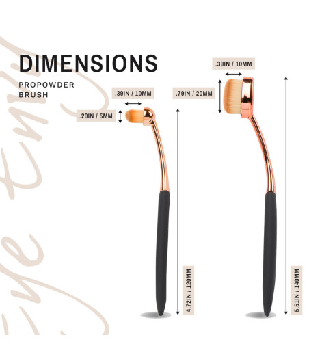 Pinceau applicateur professionnel ProPowder Eye Envy antibactérien pour poudre détachante des taches lacrymales de chien et chat