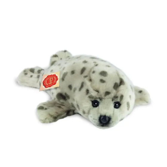 Peluche douce bébé phoque gris 32 cm collection Teddy Hermann lavable en machine sécurité garantie pour bébés dès 6 mois