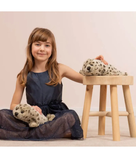 Peluche Teddy Hermann a forma di foca grigia, 32 cm | Dai 6 mesi in su