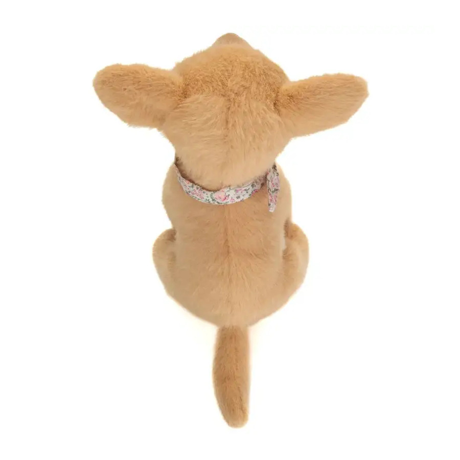 Peluche de chihuahua Teddy Hermann de 25 cm | Con diadema floral