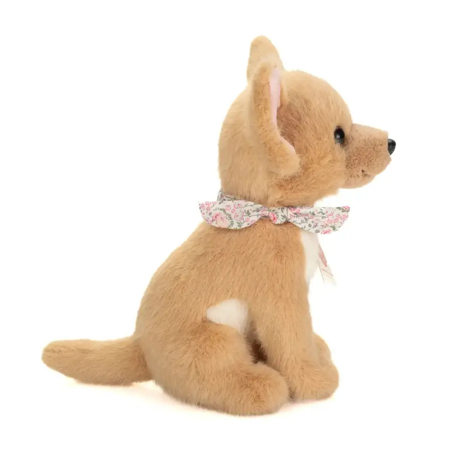 Peluche di chihuahua Teddy Hermann, 25 cm | Con fascia floreale