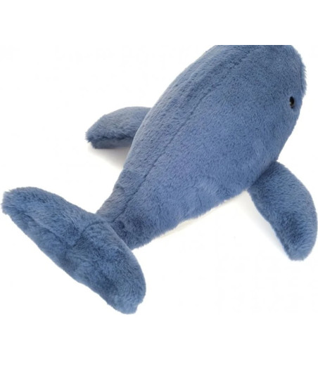 Grande peluche baleine bleue Waltraud 44 cm collection Teddy Hermann Herzekind très douce pour bébés avec garnissage recyclé