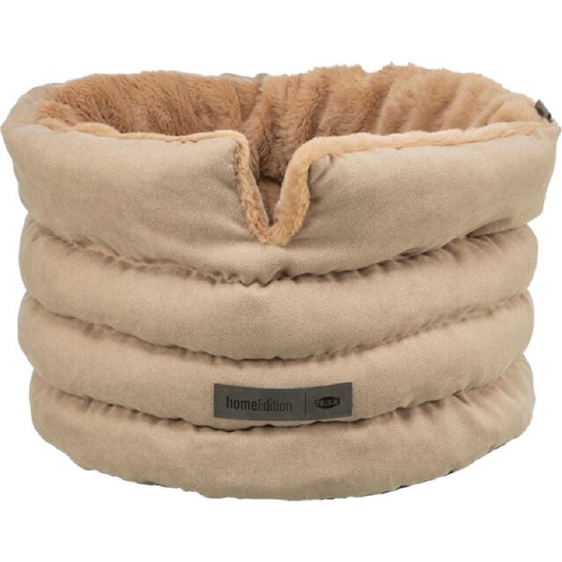 Panier rond douillet Liano Soft Trixie en peluche douce déhoussable avec fond antidérapant pour chat et petit chien