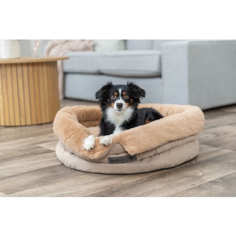 Panier rond douillet Liano Soft Trixie en peluche douce déhoussable avec fond antidérapant pour chat et petit chien