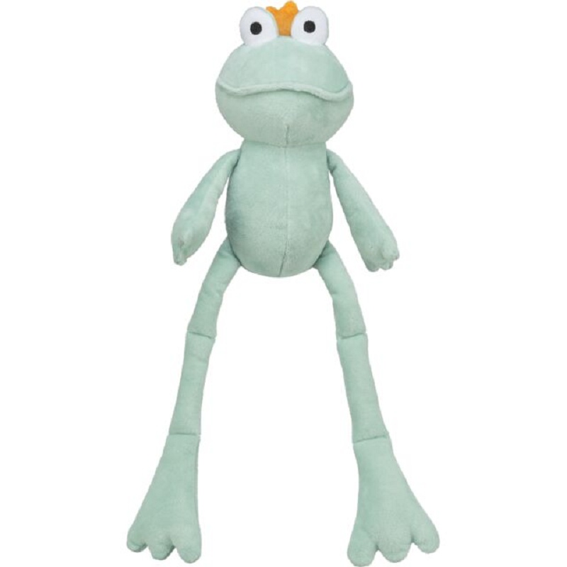Peluche douce pour chien roi grenouille 42 cm avec longues pattes facile à attraper pour le jeu et les câlins