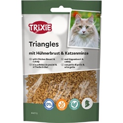 Sachet de 50g de friandises Ocean Mix Trixie au blanc de poulet et herbe à chat sans gluten et sans sucre ajouté