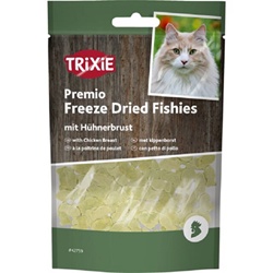 Friandises naturelles lyophilisées Freeze Dried Fishies Trixie riche en poulet  pour chat et chien sans céréales