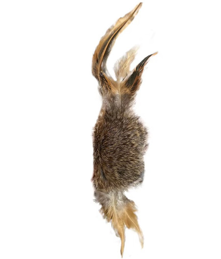 Juguete natural para gatos de piel y plumas de conejo - 10 cm
