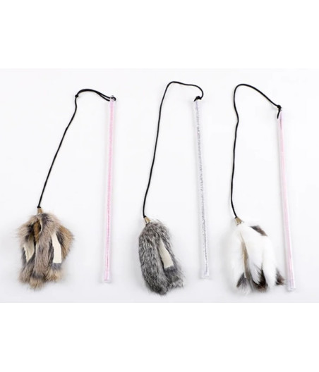 Handmade Retractable Fishing Rod - Rabbit Fur