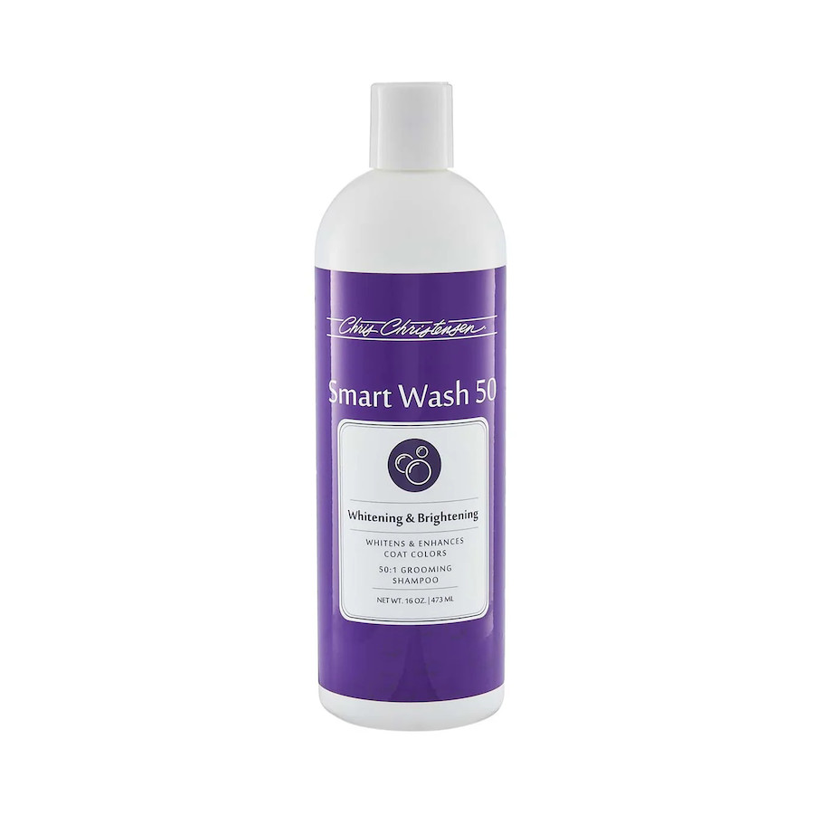 Shampoing concentré SmartWash 50 Whitening Chris Christensen 473 ml blanchir et raviver les couleurs des chiens et chats