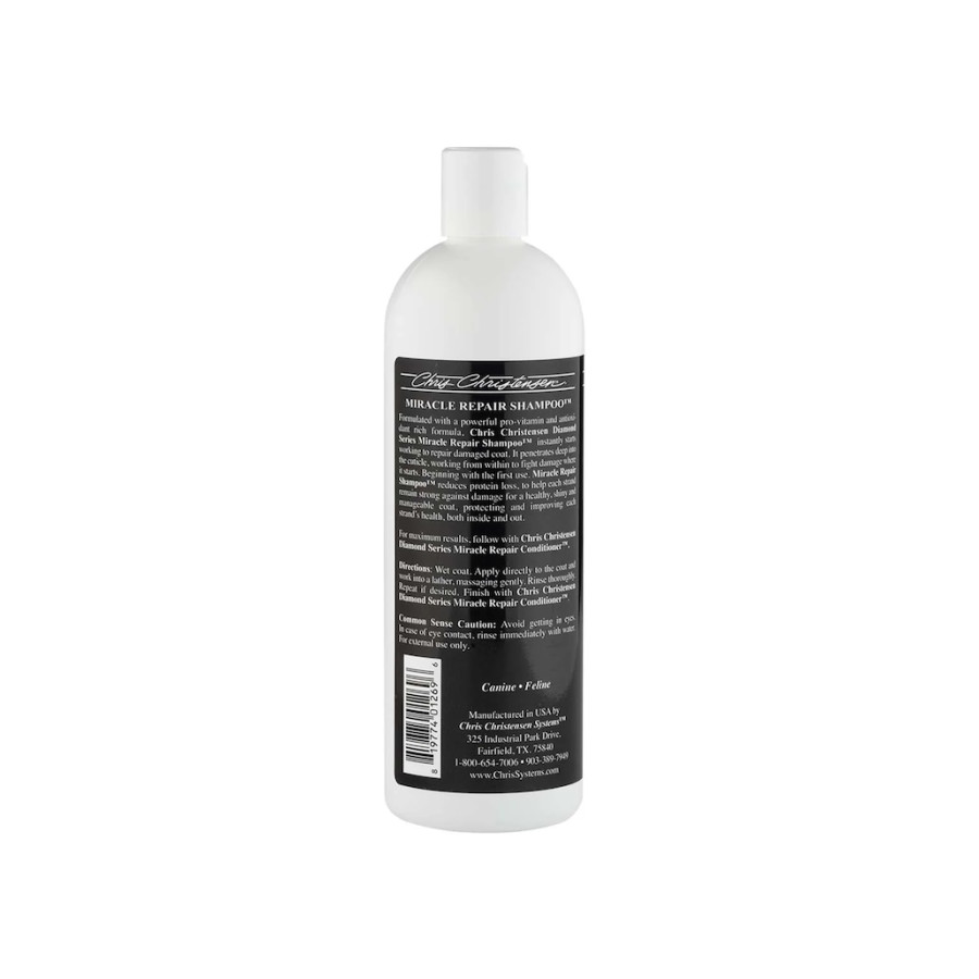 Shampoing réparateur Miracle Repair Diamond Series Chris Christensen aux antioxydants restaurer les pelages abîmés et cassants