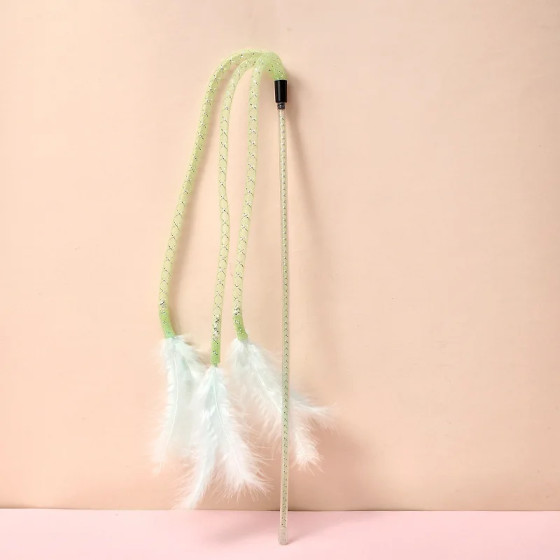 Juguete de plumas de pulpo para gatos | Caña de pescar de 85 cm