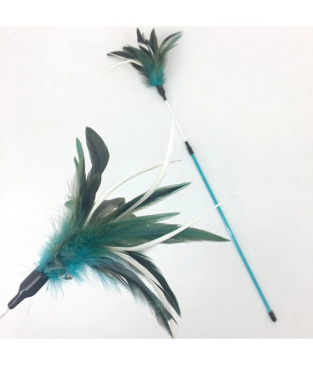 Jouet Canne à Pêche Plumeau Flora pour Chat - 65 cm