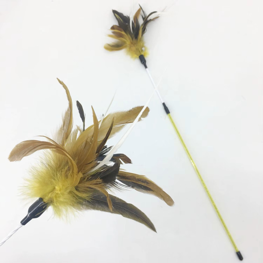 Flora Cat Feather Duster Toy | 65cm Fishing Rod