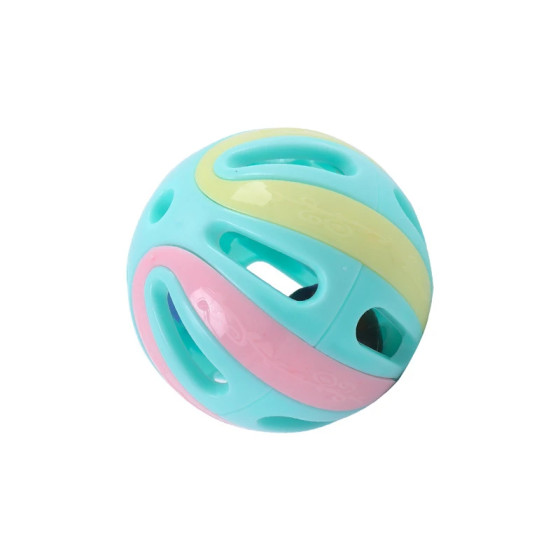 Multicoloured Hollow Ball with Bell for Cats - 4.5 cm