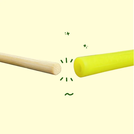 Jouet interactif canne à pêche pour chat avec bâton en bois naturel et embout en silicone flexible imitant une queue de souris