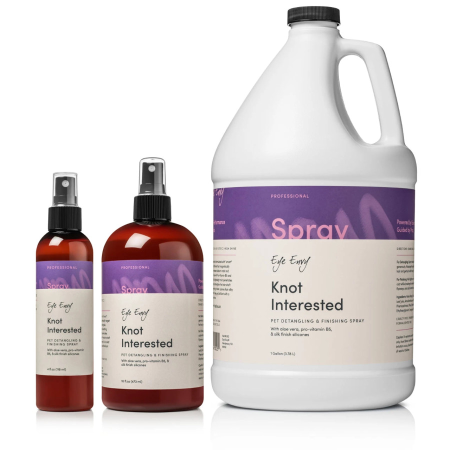 Spray démêlant et de finition sans rinçage Knot Interested Eye Envy enrichi à l'aloe vera et provitamine B5 chiens et chats