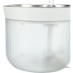 Fontaine à eau Aqua Clear Trixie blanche pour chien et chat avec gamelle en acier inoxydable,