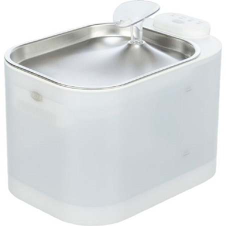 Fontaine à eau intelligente Aqua Square 2,5L avec gamelle en acier inoxydable, détecteur de mouvement et filtration UV