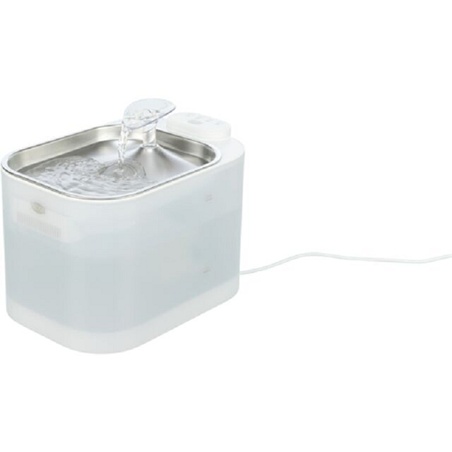 Fontaine à eau intelligente Aqua Square 2,5L avec gamelle en acier inoxydable, détecteur de mouvement et filtration UV